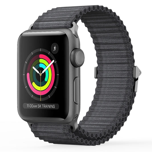 For Apple Watch Series 3 42mm DUX DUCIS YC Series Ocean Nylon Watch Band(Dark Grey) - Watch Bands by DUX DUCIS | Online Shopping UK | buy2fix