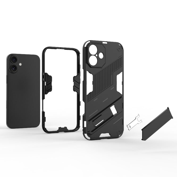 For iPhone 16 Plus Punk Armor 2 in 1 PC + TPU Phone Case with Holder(Red) - iPhone 16 Plus Cases by buy2fix | Online Shopping UK | buy2fix