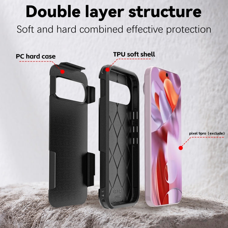 For Google Pixel 9 Pro RedPepper Armor PC Hybrid TPU Phone Case(Black) - Google Cases by RedPepper | Online Shopping UK | buy2fix