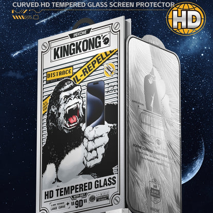 For iPhone 16 Pro WK WTP-087 Space King Kong 9D Curved HD Tempered Glass Screen Protector - iPhone 16 Pro Tempered Glass by WK | Online Shopping UK | buy2fix