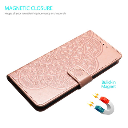 For Google Pixel 9 / 9 Pro Flower Embossed Leather Phone Case(Rose Gold) - Google Cases by buy2fix | Online Shopping UK | buy2fix