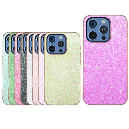 For iPhone 16 Pro Electroplating Frame Colorful Glitter Phone Case(Glitter Pink) - iPhone 16 Pro Cases by buy2fix | Online Shopping UK | buy2fix