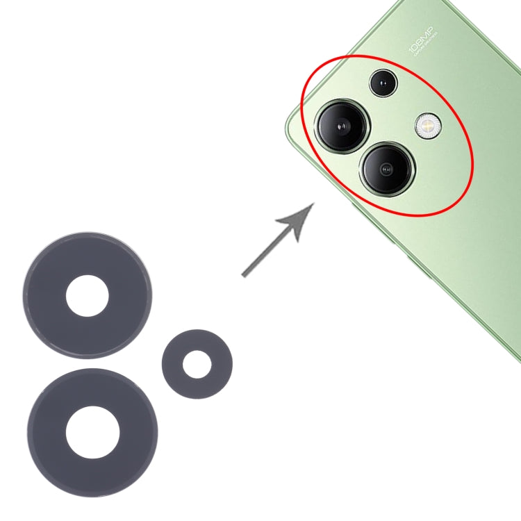 For Xiaomi Redmi Note 13 4G 10pcs Back Camera Lens - Camera by buy2fix | Online Shopping UK | buy2fix