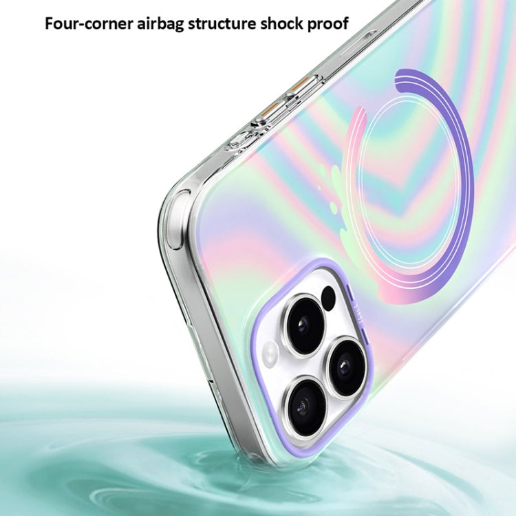 For iPhone 16 Pro TGVIS Grace Series MagSafe Magnetic Phone Case(Mirror Flower) - iPhone 16 Pro Cases by TGVIS | Online Shopping UK | buy2fix