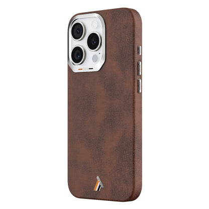 For iPhone 16 Pro TGVIS VIDA Series MagSafe Magnetic PU Leather Phone Case(Brown) - iPhone 16 Pro Cases by TGVIS | Online Shopping UK | buy2fix