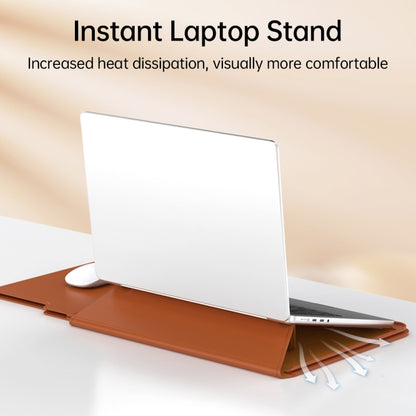 Multifunctional Laptop PU Magnetic Stand Split Liner Bag with Mouse Pad Function, Size:15 inch(Rose Gold) - 15 inch by buy2fix | Online Shopping UK | buy2fix