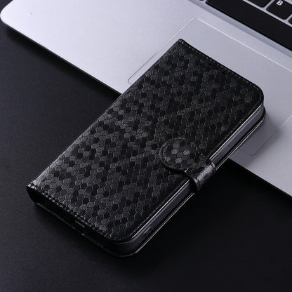 For iPhone 16 Pro Max Honeycomb Dot Texture Leather Phone Case(Black) - iPhone 16 Pro Max Cases by buy2fix | Online Shopping UK | buy2fix