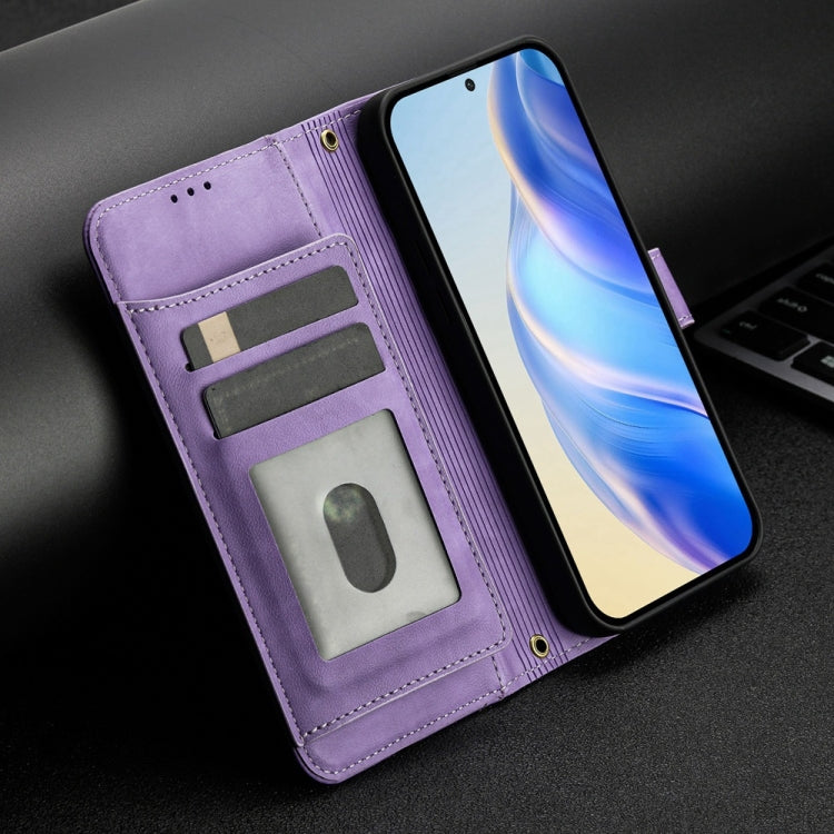 For iPhone 16 Plus Multi-Card Slots Zipper Wallet Leather Phone Case(Purple) - iPhone 16 Plus Cases by buy2fix | Online Shopping UK | buy2fix