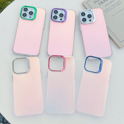 For iPhone 16 Color Plating Discoloration PC Phone Case(Blue) - iPhone 16 Cases by buy2fix | Online Shopping UK | buy2fix