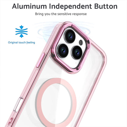 For iPhone 16 Pro Acrylic Camera Holder MagSafe Magnetic Phone Case(Pink) - iPhone 16 Pro Cases by buy2fix | Online Shopping UK | buy2fix