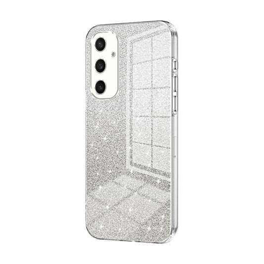 For Samsung Galaxy S25 5G Gradient Glitter Powder Electroplated Phone Case(Transparent) - Galaxy S25 5G Cases by buy2fix | Online Shopping UK | buy2fix