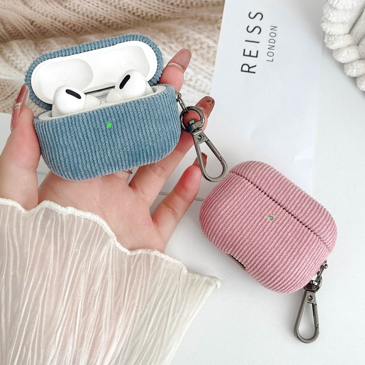 For AirPods 3 Corduroy Cloth Pattern Earphone Protective Case(Royal Blue) - For AirPods 3 by buy2fix | Online Shopping UK | buy2fix