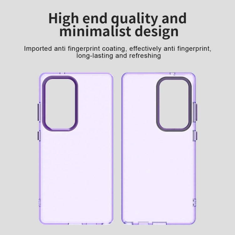 For Samsung Galaxy S25 Ultra 5G Candy PC Hybrid TPU Shockproof Phone Case(Purple) - Galaxy S25 Ultra 5G Cases by buy2fix | Online Shopping UK | buy2fix