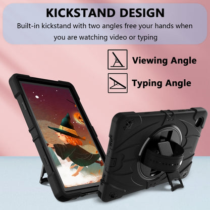 For Samsung Galaxy Tab A8 Bat Hand Grip Turntable Stand Tablet Case(Black) - Other Galaxy Tab PC by buy2fix | Online Shopping UK | buy2fix