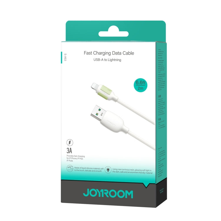 JOYROOM S-A53 Fluorescent Series 3A USB to 8 Pin Fast Charging Data Cable, Length:2m(Beige) - Normal Style Cable by JOYROOM | Online Shopping UK | buy2fix