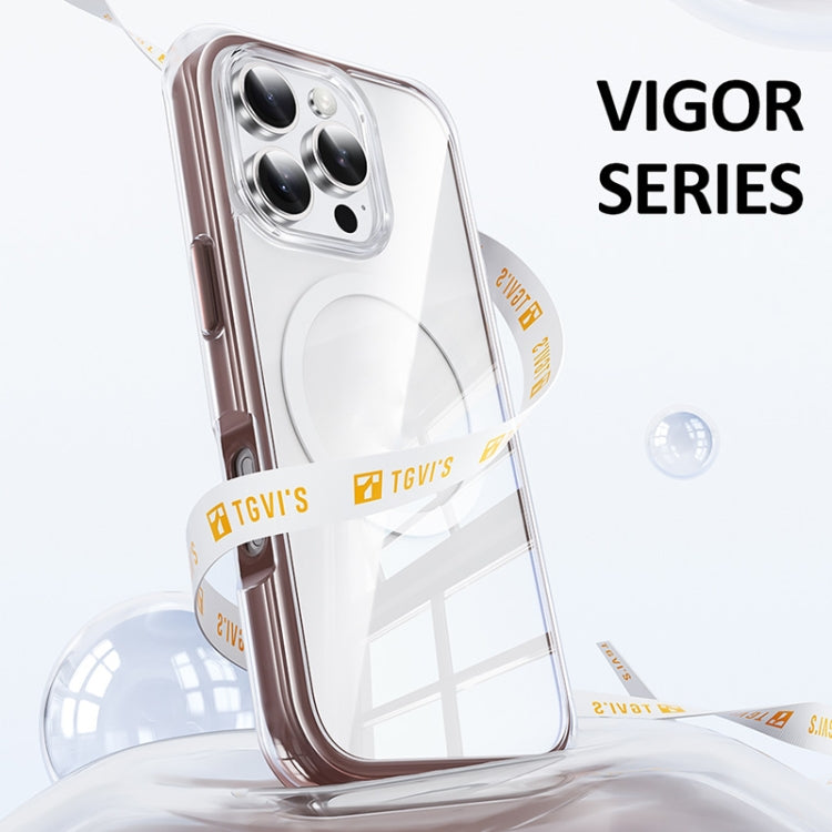 For iPhone 16 Pro TGVIS Vigor Series MagSafe Full Body Airbag Design Phone Case(Gold) - iPhone 16 Pro Cases by TGVIS | Online Shopping UK | buy2fix