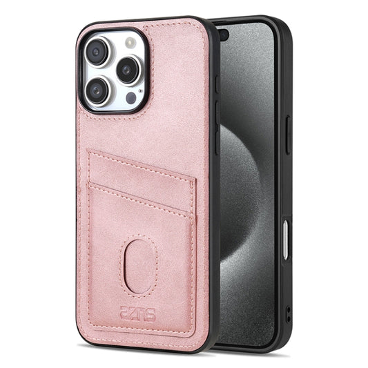 For iPhone 16 Pro Max AZNS K1 Series Card Slot Business Phone Case(Pink) - iPhone 16 Pro Max Cases by AZNS | Online Shopping UK | buy2fix