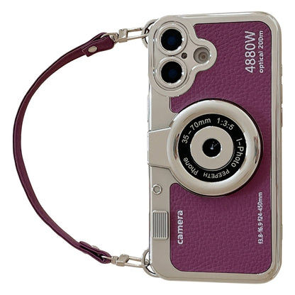 For iPhone 16 Plus Camera Style Phone Case(Purple) - iPhone 16 Plus Cases by buy2fix | Online Shopping UK | buy2fix