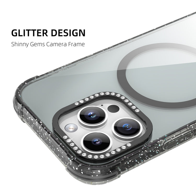 For iPhone 16 Pro Mutural Blink Series Glitter Edge MagSafe Magnetic Phone Case(White) - iPhone 16 Pro Cases by Mutural | Online Shopping UK | buy2fix