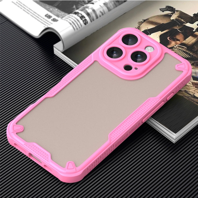 For iPhone 16 Pro Armor Glaze PC Hybrid TPU Phone Case(Pink) - iPhone 16 Pro Cases by buy2fix | Online Shopping UK | buy2fix