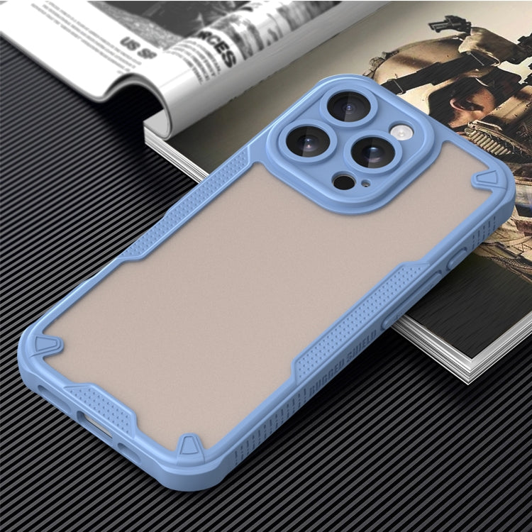 For iPhone 16 Pro Armor Glaze PC Hybrid TPU Phone Case(Blue) - iPhone 16 Pro Cases by buy2fix | Online Shopping UK | buy2fix