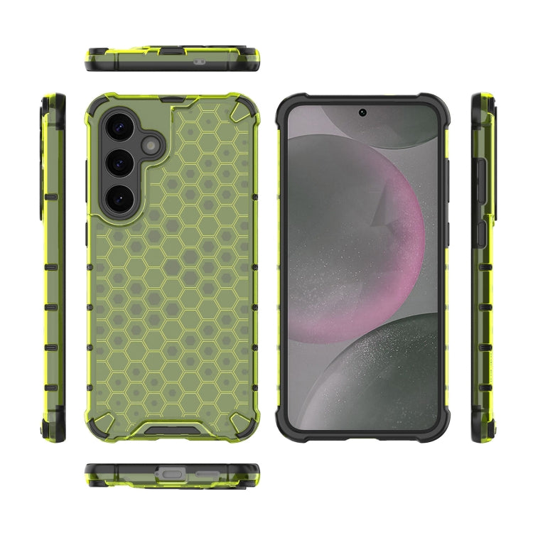 For Samsung Galaxy S25+ 5G Honeycomb Shockproof Phone Case(Green) - Galaxy S25+ 5G Cases by buy2fix | Online Shopping UK | buy2fix