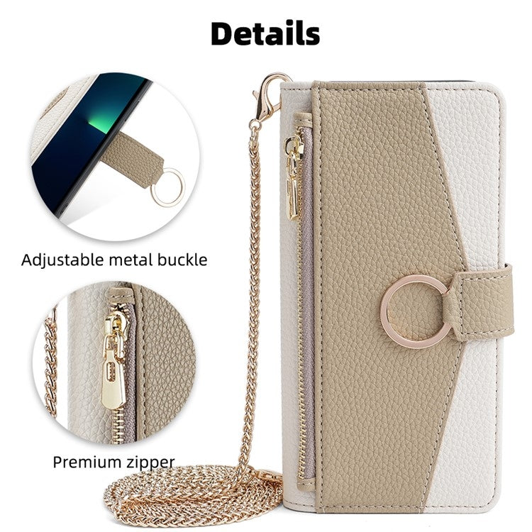 For iPhone 16 Crossbody Litchi Texture Leather Phone Case(White) - iPhone 16 Cases by buy2fix | Online Shopping UK | buy2fix