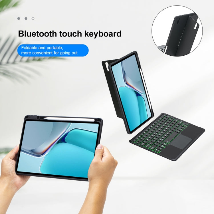 For Huawei MatePad 11 2021 Detachable Backlit Bluetooth Keyboard Leather Case with Touchpad(Black) - Huawei Keyboard by buy2fix | Online Shopping UK | buy2fix