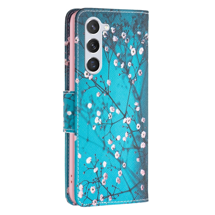 For Samsung Galaxy S25 5G Colored Drawing Pattern Leather Phone Case(Plum Blossom) - Galaxy S25 5G Cases by buy2fix | Online Shopping UK | buy2fix