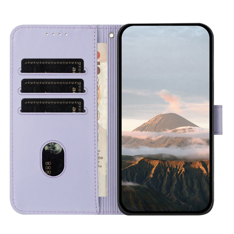 For Tecno Spark Go 2024 Triangle Pattern Buckle Clasp Leather Phone Case(Light Purple) - Tecno Cases by buy2fix | Online Shopping UK | buy2fix