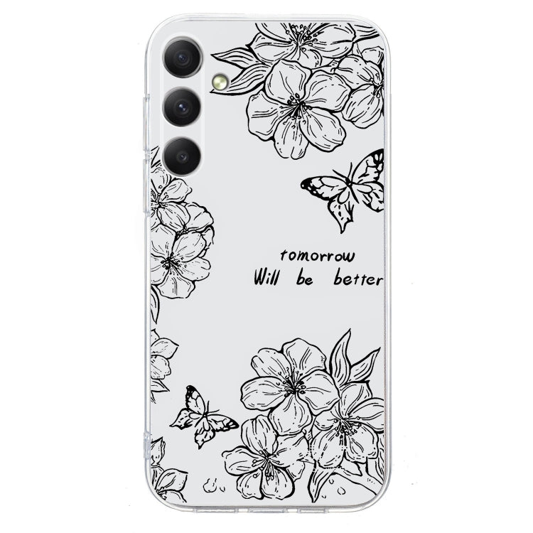 For Samsung Galaxy S25+ 5G Colorful Painting Pattern TPU Phone Case(Butterfly Flower) - Galaxy S25+ 5G Cases by buy2fix | Online Shopping UK | buy2fix