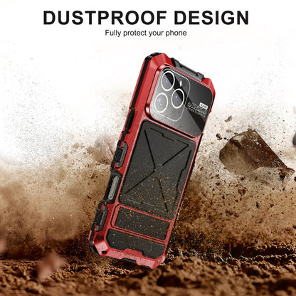 For iPhone 16 Pro R-JUST Life Waterproof Dustproof Shockproof Phone Case(Red) - iPhone 16 Pro Cases by R-JUST | Online Shopping UK | buy2fix