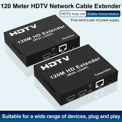 120m HDTV Network Extender(EU Plug) - Amplifier by buy2fix | Online Shopping UK | buy2fix