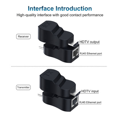 30m HDTV to RJ45 ABS Material Network Cable Extender - Amplifier by buy2fix | Online Shopping UK | buy2fix