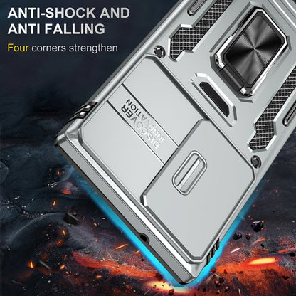 For Samsung Galaxy S25 Ultra 5G Armor PC Hybrid TPU Camera Shield Phone Case(Grey) - Galaxy S25 Ultra 5G Cases by buy2fix | Online Shopping UK | buy2fix