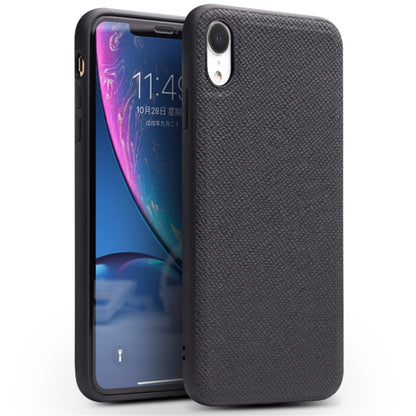 For iPhone XR QIALINO 2 in 1 Cross Texture Top-grain Leather  + PC + TPU Horizontal Flip Leather Case with Holder & Card Slots(Black) - More iPhone Cases by QIALINO | Online Shopping UK | buy2fix