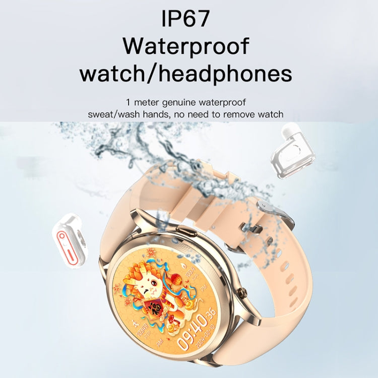 X17 mini 1.27 inch IP67 Waterproof 2 in 1 Bluetooth Earphone Smart Watch(Black) - Smart Wristbands by buy2fix | Online Shopping UK | buy2fix