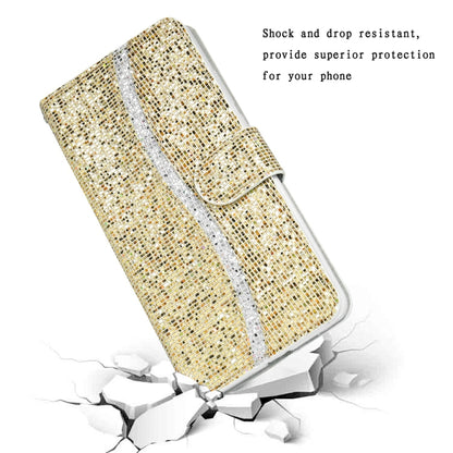 For Samsung Galaxy S25+ 5G Glitter Powder Filp Leather Phone Case(Gold) - Galaxy S25+ 5G Cases by buy2fix | Online Shopping UK | buy2fix