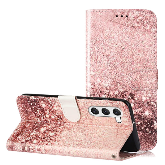 For Samsung Galaxy S25+ 5G Colored Drawing Marble Pattern Leather Phone Case(Rose Gold) - Galaxy S25+ 5G Cases by buy2fix | Online Shopping UK | buy2fix