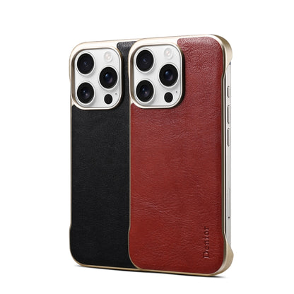 For iPhone 16 Pro Denior MagSafe Genuine Leather Calf Texture  Phone Case(Red) - iPhone 16 Pro Cases by Denior | Online Shopping UK | buy2fix