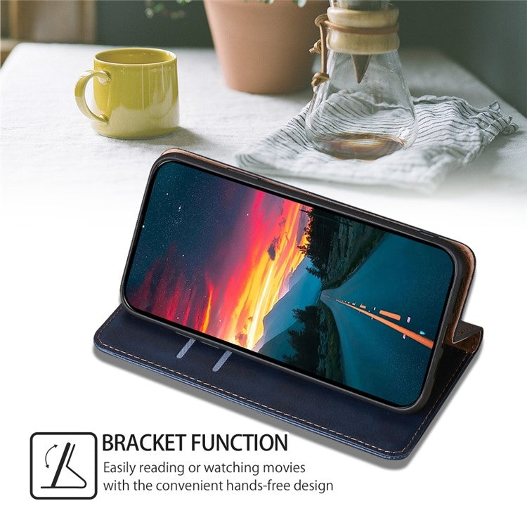 For Samsung Galaxy S25+ 5G Gloss Oil Solid Color Magnetic Leather Phone Case(Blue) - Galaxy S25+ 5G Cases by buy2fix | Online Shopping UK | buy2fix