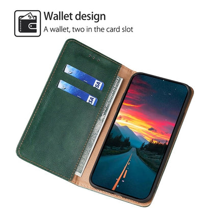 For Samsung Galaxy S25 Ultra 5G Gloss Oil Solid Color Magnetic Leather Phone Case(Green) - Galaxy S25 Ultra 5G Cases by buy2fix | Online Shopping UK | buy2fix