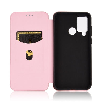 For DOOGEE N20 Pro Carbon Fiber Texture Horizontal Flip TPU + PC + PU Leather Case with Card Slot(Pink) - More Brand by buy2fix | Online Shopping UK | buy2fix