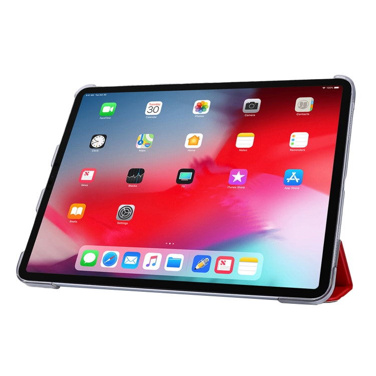 Silk Texture Flip Magnetic PU Leather Smart Case with Three-folding Holder For iPad Air 11 2024 / Air 2022 / 2020 10.9(Red) - iPad Air (2022) / (2020) 10.9 Cases by buy2fix | Online Shopping UK | buy2fix