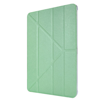 Silk Texture Horizontal Deformation Flip Leather Case with Three-folding Holder For iPad Air 11 2024 / Air 2022 / 2020 10.9(Green) - iPad Air (2022) / (2020) 10.9 Cases by buy2fix | Online Shopping UK | buy2fix