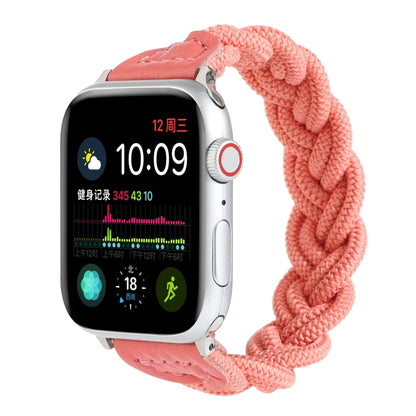 Elastic Woven Watch Band For Apple Watch Ultra 49mm&Watch Ultra 2 49mm / Series 9&8&7 45mm / SE 3&SE 2&6&SE&5&4 44mm / 3&2&1 42mm, Length:120mm(Watermelon Red) - Watch Bands by buy2fix | Online Shopping UK | buy2fix