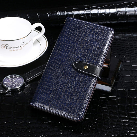 For Blackview BV6900 idewei Crocodile Texture Horizontal Flip Leather Case with Holder & Card Slots & Wallet(Dark Blue) - More Brand by idewei | Online Shopping UK | buy2fix