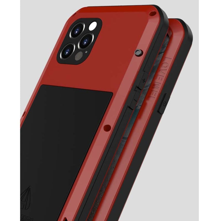 For iPhone 12 Pro LOVE MEI Metal Shockproof Life Waterproof Dustproof Protective Case(Black) - iPhone 12 / 12 Pro Cases by LOVE MEI | Online Shopping UK | buy2fix