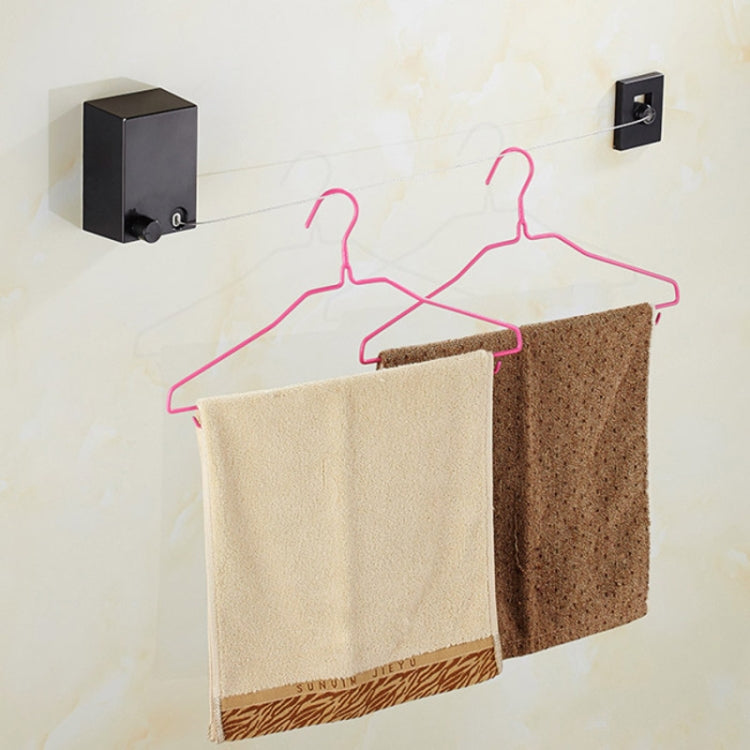 Retractable Indoor And Outdoor Clothes Wall Hanger Magic Drying Rack Balcony Bathroom Invisible Clothesline Wire Rope(White) - Shelf & Hooks by buy2fix | Online Shopping UK | buy2fix