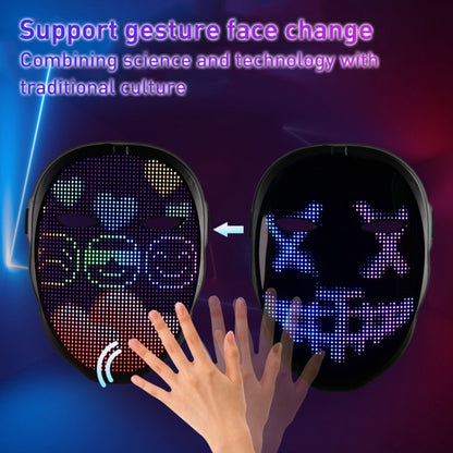 Halloween Festival Party Custom Face Change LED Colorful Luminescence Mask Battery Version - Halloween Masks by buy2fix | Online Shopping UK | buy2fix